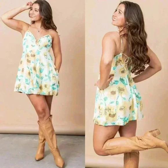 Free People Altura Printed Mini Dress Size Medium NWT $128 - Picture 13 of 16